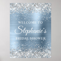 Lumière Bleue Argentée Pailletée Mariage