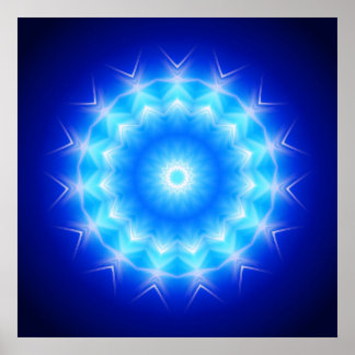 Poster Lumière cristalline Mandala 1