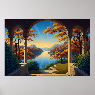 Poster Lumière d'automne au-delà de l'arche
