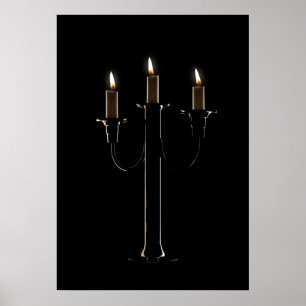 Poster lumière de bougie
