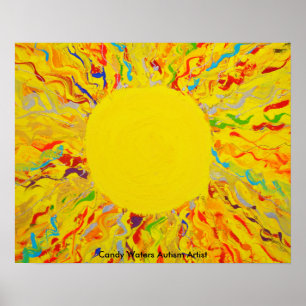 Poster "Lumière" de Candy Waters Artiste de l'autisme