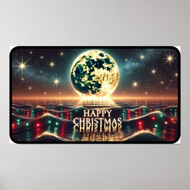 Poster Lumière dorée de la nuit de Noël (Devant)
