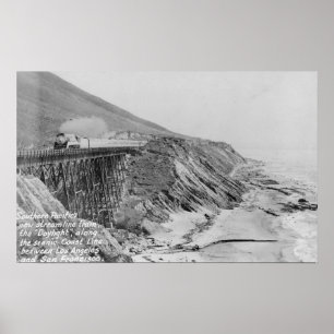 Poster Lumière du jour Pacifique du sud TrainCoast