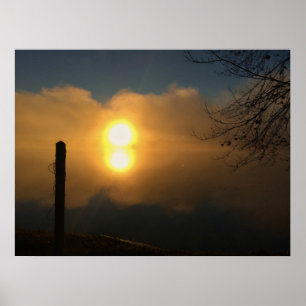 Poster Lumière du matin sur l'eau calme