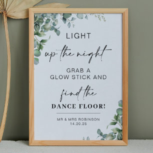 Poster Lumière minimaliste sur l'affiche de danse nocturn
