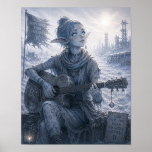 Poster Lumière / Musicien / Désert de glace