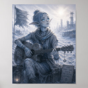 Poster Lumière / Musicien / Désert de glace