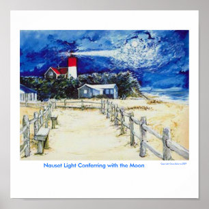 Poster Lumière Nauset Conféring avec la Lune