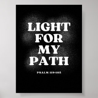 Poster Lumière pour mon chemin – Psaume 119:105