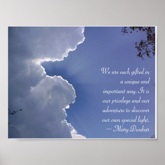 Poster Lumière spéciale propre