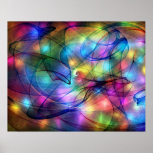 Poster lumières arc-en-ciel