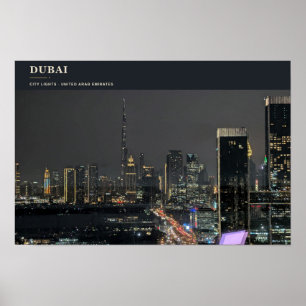 Poster Lumières de la ville de Dubaï