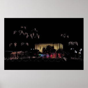 Poster Lumières de Noël du temple de Mesa