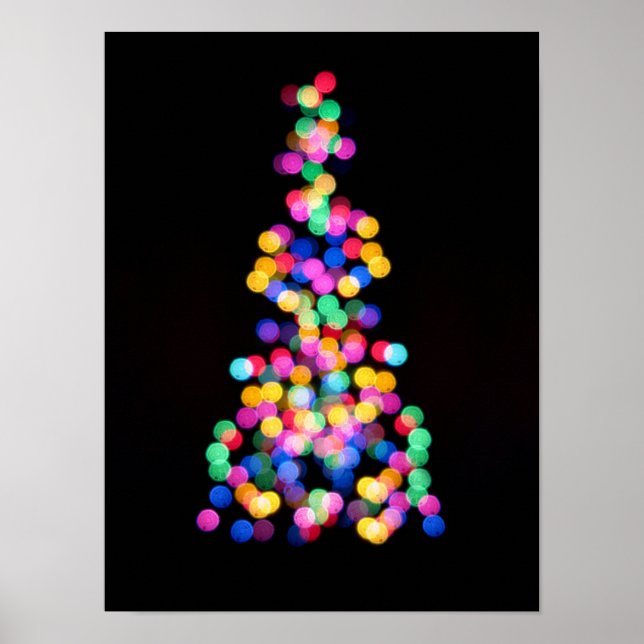 Poster Lumières de Noël floues (Devant)