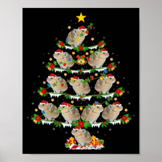 Poster Lumières de Noël Pika pour amateur de Pika Sapin d