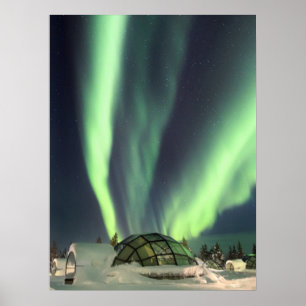 Poster Lumières du nord au-dessus de la Finlande