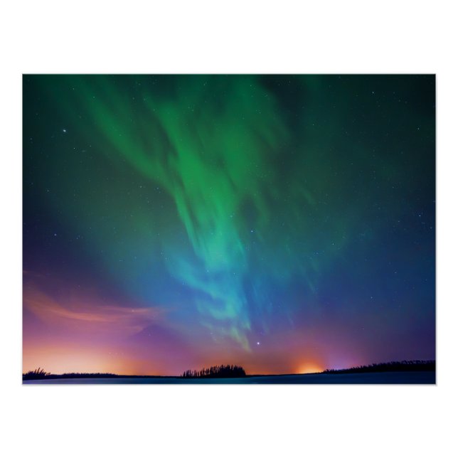 Poster Lumières du Nord canadien (Devant)