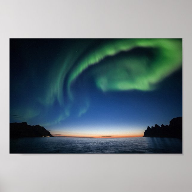 Poster Lumières du Nord en Norvège (Devant)