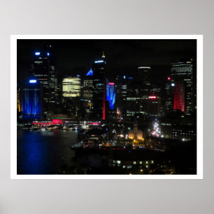 Poster lumières vives de sydney