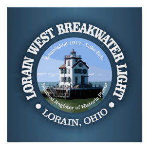 Poster Luminaire de Lorain West Breakwater