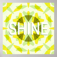 Lumineux soleil jaune vert brillant étoile Motivat