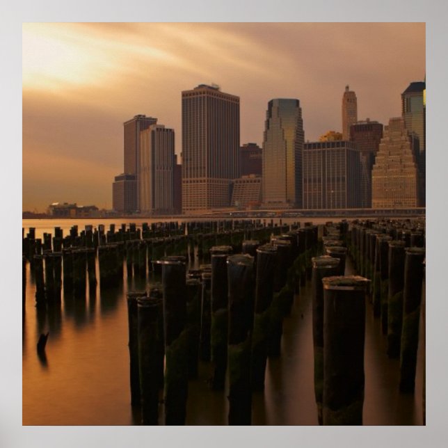 Poster Luminosité du coucher du soleil pendant les cieux  (Devant)