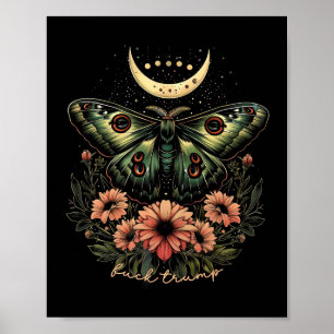 Poster Luna céleste Moth Subtil Anti Trump