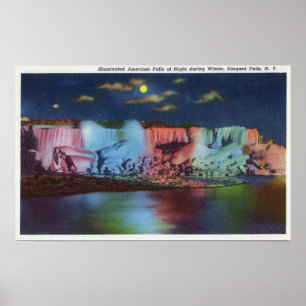 Poster Luna Island Night View New Rainbow Bridge