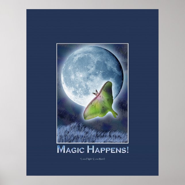 POSTER LUNA MOTH IMAGINAIRE & INSPIRATIONNEL (Devant)