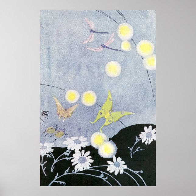 Poster Luna Moth Lit par lueur de lucioles (Devant)