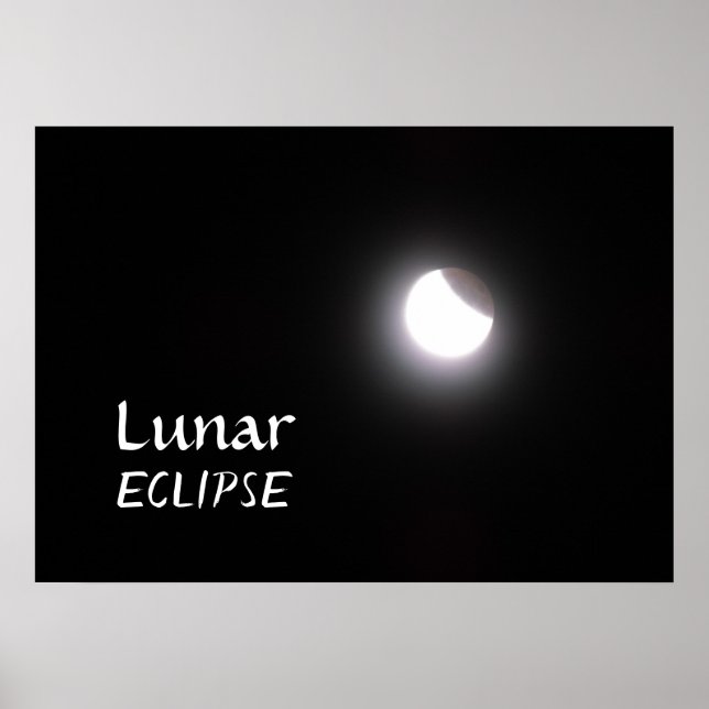 Poster Lunaire Eclipse Moon Photo (Devant)