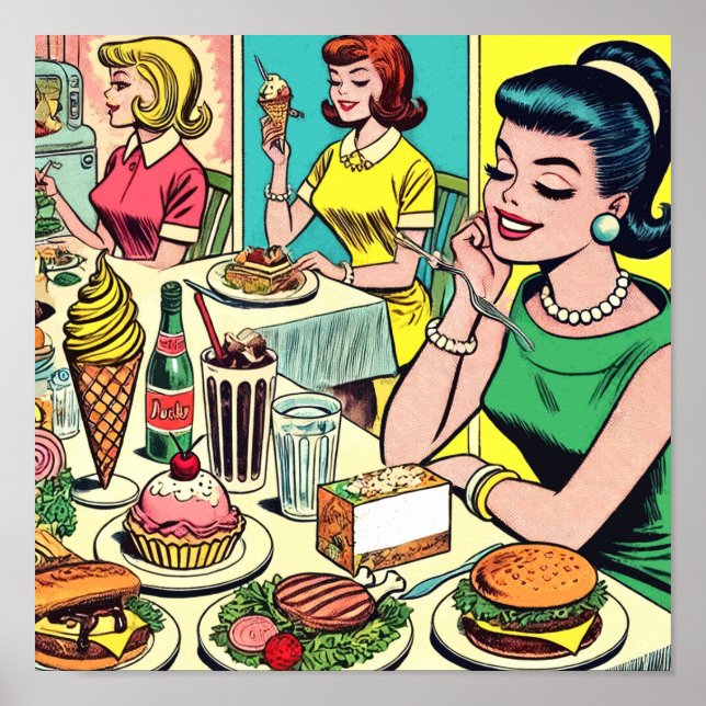 Poster Lunch Girls (Devant)