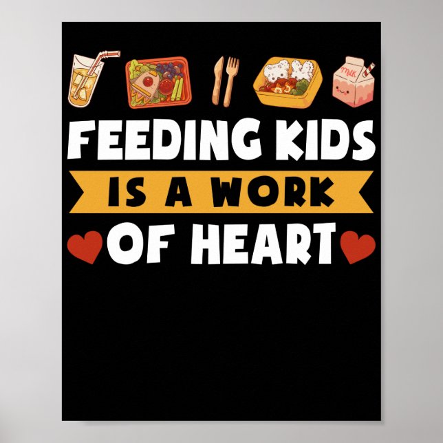 Poster Lunch Lady Feeding Kids (Devant)