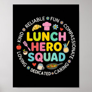 Poster Lunch Lady Squad Lunch Hero Squad Préparatifs Reto