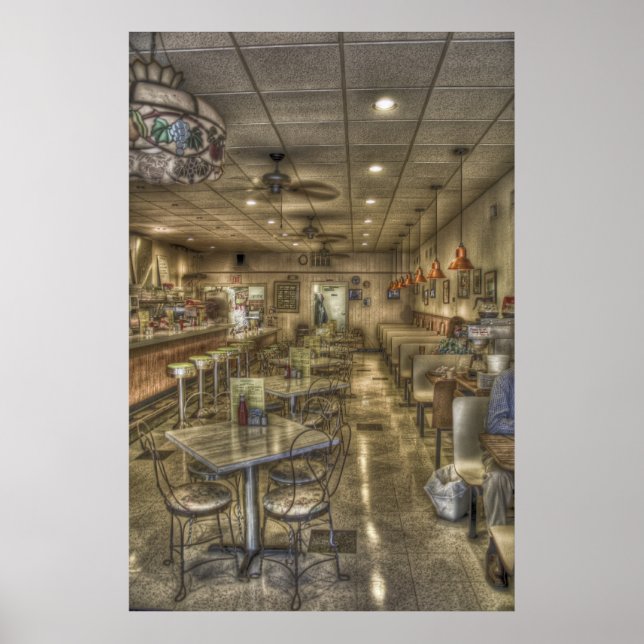 Poster Luncheonette vintage (Devant)