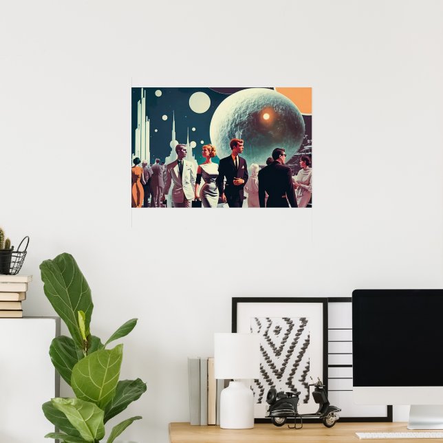 Poster Lune (Bureau à domicile)