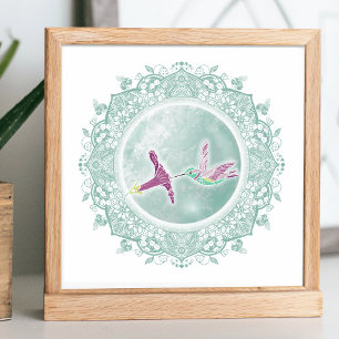 Poster Lune à fleurs complète   Illustration de May Moon