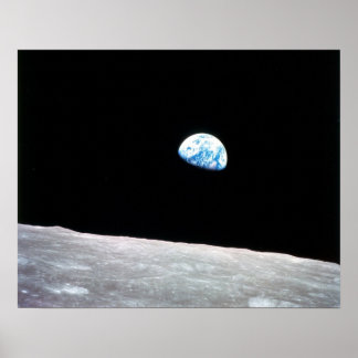 Poster Lune au-dessus de la Terre