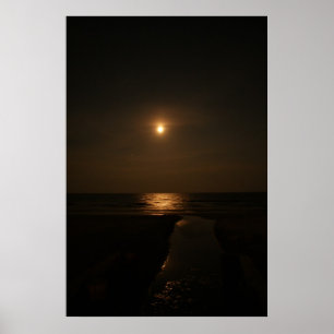 Poster Lune au-dessus de l'Atlantique
