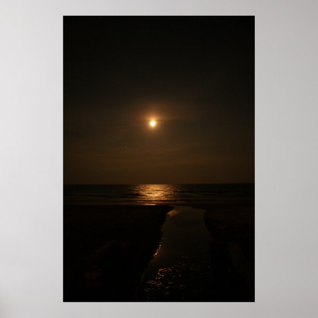 Poster Lune au-dessus de l'Atlantique (Devant)