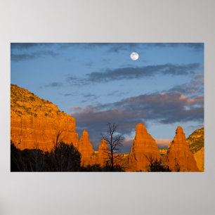 Poster Lune au-dessus de Sedona, Arizona 2222