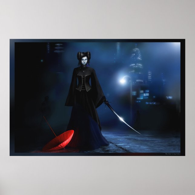 Poster Lune bleue (Devant)