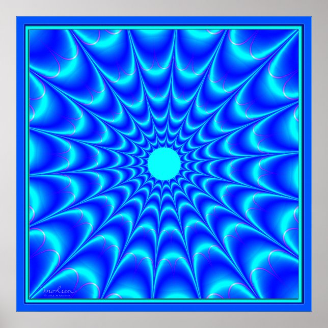 Poster Lune bleue brillant (Devant)