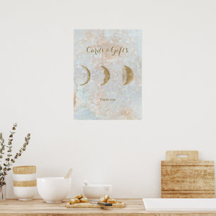 Poster Lune céleste Simple Chic Mariage élégant