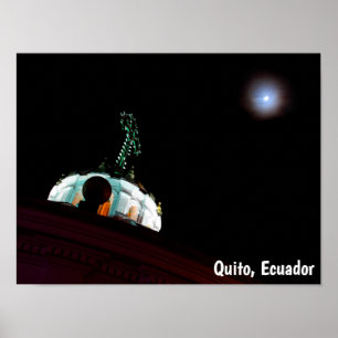 Poster Lune & cross, Quito, Equateur