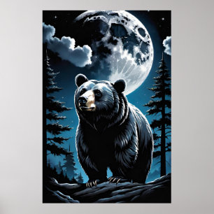 Poster Lune de l'ours noir