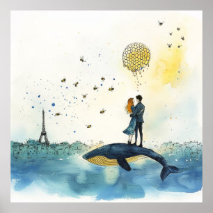 Poster Lune de miel à Paris