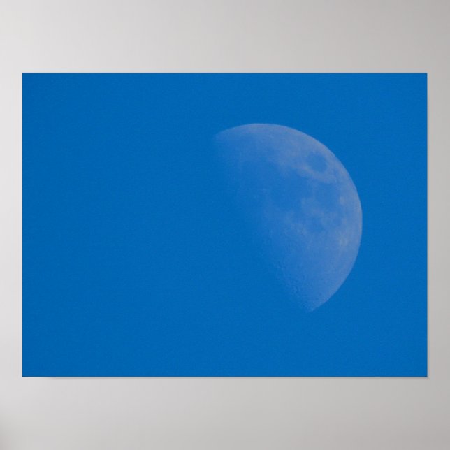 Poster Lune d'hiver bleue (Devant)