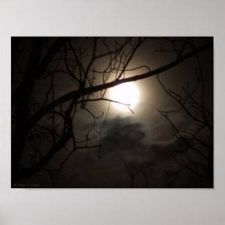 Poster Lune d'octobre éffrayant