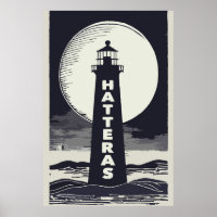 Lune du phare de Cape Hatteras en Caroline du Nord